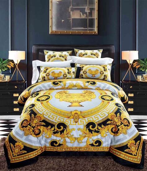 versace style master bedroom|versace look a like bedding.